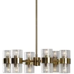 Uttermost Marinot 12-LIGHT Iron Glass Chandelier Antique Brass. Fixed Price $996.00.