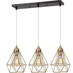 3 Light Indoor Island Pendant Gold Metal Hanging Ceiling Led Cfl E26 Halo. Fixed Price $41.07.