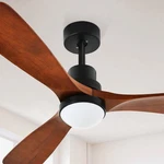 Yitahome 52" Ceiling Fan W/lights And Wall Switch/remote Black & Walnut. Fixed Price $80.96.