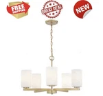Quoizel LWS7077A Vista 5-LIGHT Brushed Gold Modern Chandelier New In Box. Fixed Price $59.99.