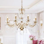 39"LARGE Luxury Crystal Chandelier 8-LIGHT Pendant Fixture Ceiling Lamp Lighting. Fixed Price $210.32.