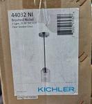 Kichler Hanging 1 Light Mini Kitchen Pendant Brushed Nickel Clear Seeded Glass. Fixed Price $29.95.