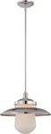 Nuvo Bayport 1 Light Polished Nickel And Etched Opal Glass Pendant Orig $264. Fixed Price $59.99.