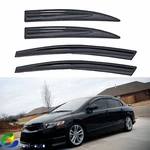 Window Visors For Honda Civic 4-DOOR 2006-2011 3D Wavy Style Smoke Vent Shade. Fixed Price $24.21.