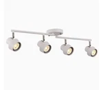 28 Inch 4-LIGHT Led Track Fixture, Foldable Heads GU10 White. Fixed Price $29.95.