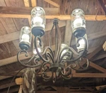 Ball Wide Mouth Mason Jar Cast Iron Chandelier - Made In Usa. Fixed Price $180.00.