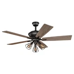 Clybourn 3-LIGHT Ceiling Fan Industrial Style 21 Tall And 52 Inches. Fixed Price $199.79.