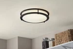 Hampton Bay HB36873CCT-43 Flaxmere 14" Black Led Flush Mount For Kitchen/bedroom. Fixed Price $29.99.