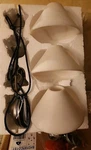 Seenming House Pendant Lights Sparkling White Glass 3 Pk - New! Open Box. Fixed Price $32.95.