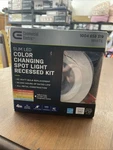 Commercial Electric 4 In. Selectable Color Changing Canless Recessed Led KIT*205. Fixed Price $18.55.