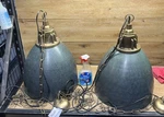 Light & Living 18 Industrial Hanging Pendant Lamp Antique Brass Warehouse Style. Fixed Price $350.00.