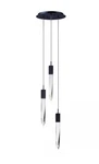 ET2 Lighting Quartz Led 3-LIGHT Pendant, Black E31243-20BK. Fixed Price $552.96.