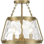 Savoy House Lighting 6-1802-3-322 Crawford Semi-flush Mount Warm Brass. Fixed Price $328.00.