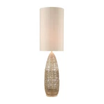 Elk Home Husk Floor Lamp, Natural Rope Finish With Mushroom Linen Shade - D4554. Fixed Price $219.99.