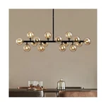 Mid Century Modern Chandeliers For Dining Room, 39" Linear Pendant Light Fixt.... Fixed Price $280.89.