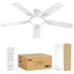 Tcl 52" Low Profile Ceiling Fan With Light, Slim, White, Flush Inch,. Fixed Price $179.07.