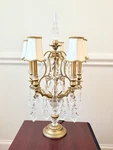 Schonbek 5 Light Crystal Table Lamp 27" Tall Vintage Excellent Shape. Fixed Price $799.99.