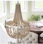 Kenroy Home Dumas 93131BS 3-LIGHT Wood Bead Chandelier New Factory Sealed. Fixed Price $189.99.