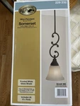Hampton Bay 229-232 Somerset 1-LIGHT Mini-pendant Fixture Bronze. Fixed Price $50.00.