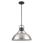Home Decorators Shelston 1-LIGHT Brushed Nickel & Black Farmhouse Pendant. Fixed Price $32.49.