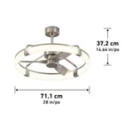 Artika Sunnyvale 28 Fandelier With Remote Brushed Nickel. Fixed Price $100.00.