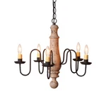 Irvins Country Tinware 5-ARM Medium Norfolk Chandelier Hartford Buttermilk. Fixed Price $493.95.