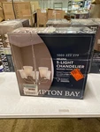 Hampton Bay 21095-000 Helena 21" 5-LIGHT Nickel Chandelier With Frosted Shades. Fixed Price $79.97.
