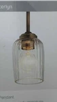 Nib: Classy 1-LITE Bronze-finish Pendant Ceiling Light W/ Clear Ribbed Glass. Fixed Price $49.95.