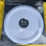 Hampton Bay 16 In. White Smooth Ceiling Medallion. Fixed Price $29.99.