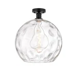 Innovations Edi Athens Water Glass 14" 1-LT Semi-flush, 616-1F-BK-G1215-14. Fixed Price $321.20.