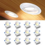 12 Pack 4" Dimmable Led Gimbal Recessed Lights, 5CCT, 900LM. Fixed Price $233.99.