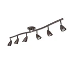 Globe Electric 59376 Grayson 6-LIGHT Adjustable S-shape Track Lighting, Bronze. Fixed Price $64.99.