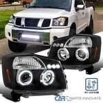 Fit 04-15 Titan Armada Black Led Drl Halo Projector Headlights Lamps. Fixed Price $153.95.