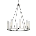 Z-lite 3031-8 Beau Light 33"W Pillar Candle Ring Chandelier Nickel. Fixed Price $706.00.