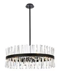 Crystal Chandelier Black Foyer Or Dining Room Hanging Ceiling Light Fixture 32IN. Fixed Price $1327.07.