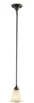 Commercial ELECTRIC-1-LIGHT Rustic Iron Mini Pendant With Antique Ivory Glass. Fixed Price $29.99.
