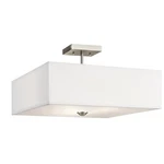 Kichler 43693 Nickel Shailene 3-LIGHT 18"W Semi-flush Square Ceiling Fixture. Fixed Price $163.98.