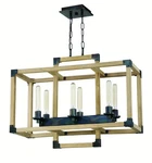 Craftmade 41526-FSNW Cubic 30.25" 6-LIGHT Chandelier In Fired Steel/natural Wood. Fixed Price $359.60.