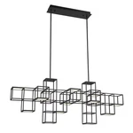 Black Led Linear Chandelier From The Ferro Collection. Fixed Price $3465.00.