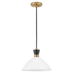 Lark Simon 1 Light Small Convertible Pendant, Black/cased Opal 83257BK-CO. Fixed Price $195.50.