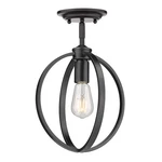 Golden Lighting 3167-1SF Colson 10"W Semi-flush Ceiling Fixture Black. Fixed Price $109.99.