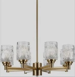 Alice 26" Chandelier Brushed Brass Contemporary Farmhouse 8-LIGHT 1324T. Fixed Price $55.99.