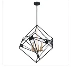 Eglo Corrietes 29-INCH Matte Black Square Cage Pendant 204588A. Fixed Price $349.00.