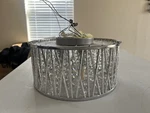 Hdc 4411-NDM Saynsberry Polished Chrome/crystal Drum Flush Mount Ceiling Light. Fixed Price $70.00.