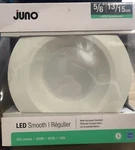 Juno 65-WATT Equivalent White Dimmable Led Recessed Retrofit Downlight 4000K. Fixed Price $9.95.