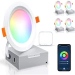 Peteme Led Recessed Lighting 4 Inch Smart Ultra-thin Pack Rgbcw Dimmable. Fixed Price $46.00.