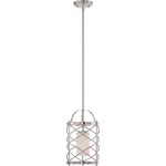 Nuvo Ginger 1 Light Mini Pendant W/ Etched Opal Glass, Brushed Nickel 60-5332. Fixed Price $296.99.