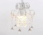 Mini Style Crystal Chandelier Pendant WHITE,1-LIGHT. Fixed Price $39.19.