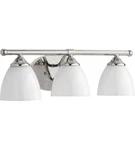Quorum 5150-3-62 Brooks 21" Light Vanity Fixture Polished Nickel Opal. Fixed Price $26.99.