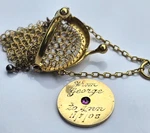 18K Gold Antique Mesh Purse Good Luck Love Token Coin Inside Charm Pendant 1905. Fixed Price $1200.00.